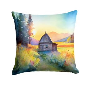 Montana Bitterroot in Watercolor Throw Pillow Machine Washable, Indoor Outdoor Decorative Pillow for Couch, Bed or Patio, 18Hx18W Montana Bitterroot in Watercolor Throw Pillow Machine Washable, Indoor Outdoor Decorative Pillow for Couch, Bed or Patio, 18Hx18W